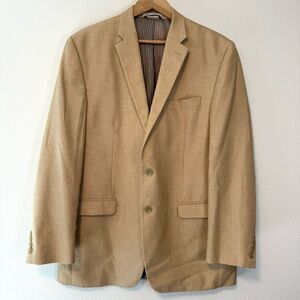 Chaps Men’s Tan Camel Linen Blend Sport Coat Size 44L